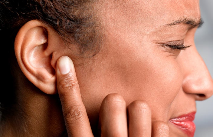 Woman with earache